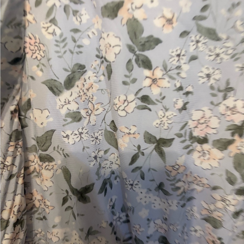 Grace Karin Floral Midi‎ Dress in Light Gray - Picture 2 of 4